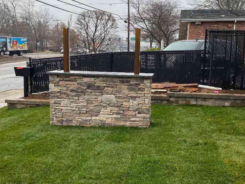 Hardscape and stonework construction project