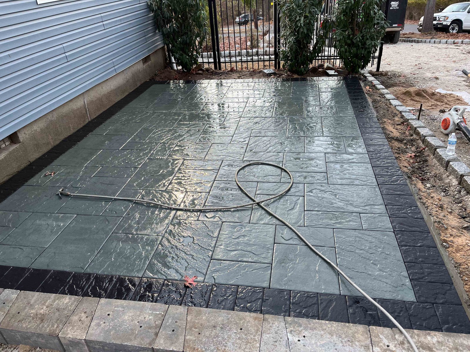 Hardscape construction project